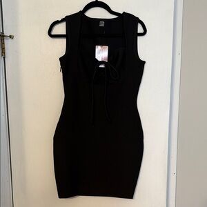 Elegant Black Sleeveless Mini Dress